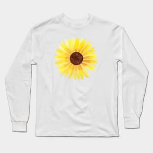 Bright Sunflower Watercolor Painting Long Sleeve T-Shirt